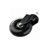 фото 3 -Опора КОЛЕСО усил. d=50мм для офисных кресел (шток-штырь 11*22, ПРОРЕЗИНЕННОЕ, мягкий ход, ЧЕРНЫЙ)