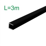 Планка торцевая П (L=3m) для стеновой панели 4мм (ЧЕРНЫЙ)