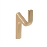 Крючок 1х рожковый ЗОЛОТО матовый Z113 (Hook ZIGZAG, скрытый монтаж)