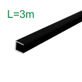 Планка торцевая П (L=3m) для стеновой панели 6мм (ЧЕРНЫЙ)
