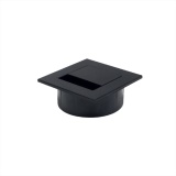 Кабель-канал квадратный ЧЕРНЫЙ (66*66, заглушка столешницы, под провода, D=60)