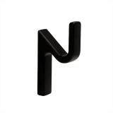 Крючок 1х рожковый ЧЕРНЫЙ матовый Z113 (Hook ZIGZAG, скрытый монтаж)