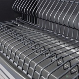 Сушка 800мм ГРАФИТ (премиум, УСИЛЕННЫЙ посудосушитель 2 уровня, 2 поддона, плоский пруток)