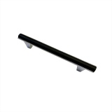 Ручка-скоба L=96 хром+черный (черная вставка, RS153 Black)