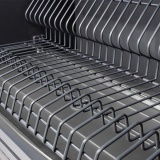 фото 4 -Сушка 800мм ГРАФИТ (премиум, УСИЛЕННЫЙ посудосушитель 2 уровня, 2 поддона, плоский пруток)