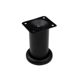 Опора декоративная для диванов h=100 / d=50 ЧЕРНЫЙ матовый 001 F(нерегулируемая, ножка, металл)