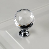 фото 2 -Ручка-кнопка 40мм хром кристаллы Crystal Palace A 40