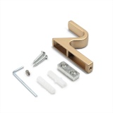 фото 3 -Крючок 1х рожковый ЗОЛОТО матовый Z113 (Hook ZIGZAG, скрытый монтаж)