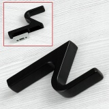 фото 3 -Крючок 1х рожковый ЧЕРНЫЙ матовый Z113 (Hook ZIGZAG, скрытый монтаж)