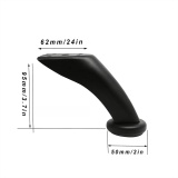 фото 4 -Опора гнутая h=90 (100) / 20*50мм ЧЕРНЫЙ матовый (ножка для дивана 002 F)