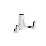 Крючок 2х рожковый ХРОМ (KR 330, скрытый монтаж)