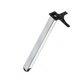 Опора регулируемая квадратная h=710 / 50*50мм ХРОМ (КВАДРО J15 ножка, металл, усы)