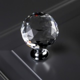 фото 3 -Ручка-кнопка 40мм хром кристаллы Crystal Palace A 40