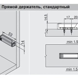 фото 2 -Амортизатор толкатель Push-Open НАКЛАДНОЙ скрытый (СЕРЫЙ, пуш опен, типон, BL-012)