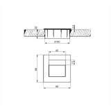 фото 3 -Кабель-канал квадратный БЕЛЫЙ (66*66, заглушка столешницы, под провода, D=60)