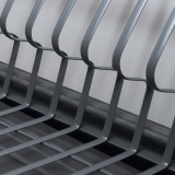 фото 3 -Сушка 800мм ГРАФИТ (премиум, УСИЛЕННЫЙ посудосушитель 2 уровня, 2 поддона, плоский пруток)