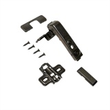 фото 2 -Петля мебельная для ФАЛЬШПАНЕЛИ 90° с доводчиком (ЧЕРНЫЙ, LM-PROF, Softly Clap, 180°, заглушки)