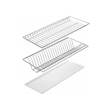 Сушка 800мм ХРОМ матовый (посудосушитель 2х уровневый с поддоном)