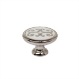 Ручка-кнопка d30 керамика хром 144