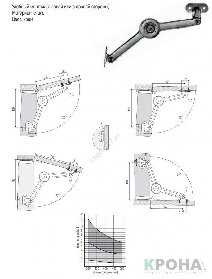 Механический подъемник  лифт (чертеж, размеры, параметры)